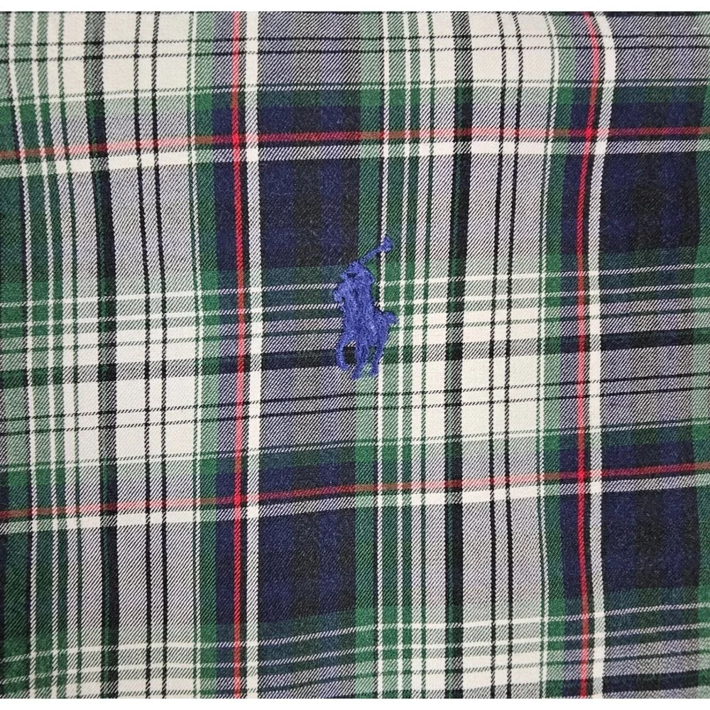 Polo Ralph Lauren‎ Classic Fit Plaid Button Down Shirt Mens XL Green Long Sleeve